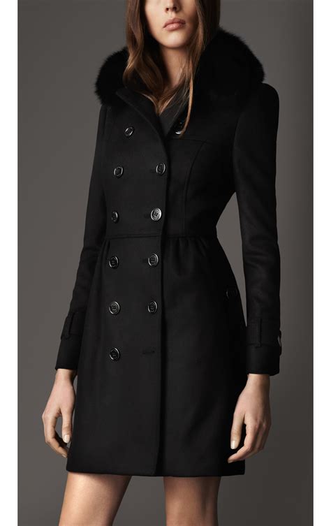 burberry fur|Burberry trench coat women long.